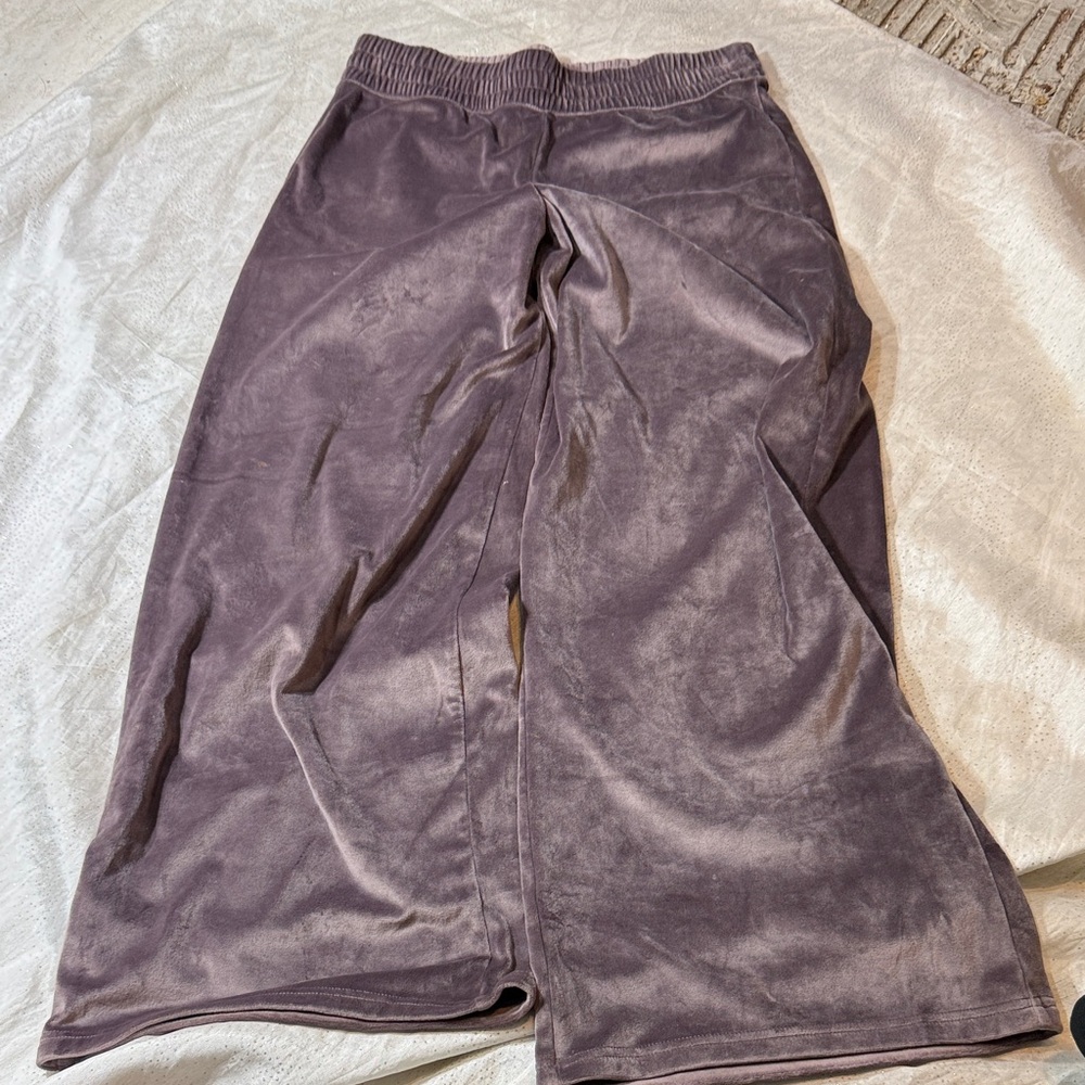 Gilly hicks Velvet Wide-Leg Pants in Purple for women size M